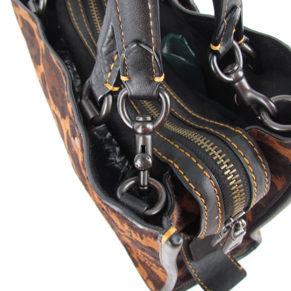 COACH 1941 WILD BEAST DRIP LEOPARD PRINT CALF HAIR ROGUE BAG - Picture 7 of 14